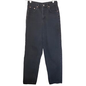 7221 * Ellemenno Loose Fit High Rise Jeans Black Size 7/29 Vintage 90s